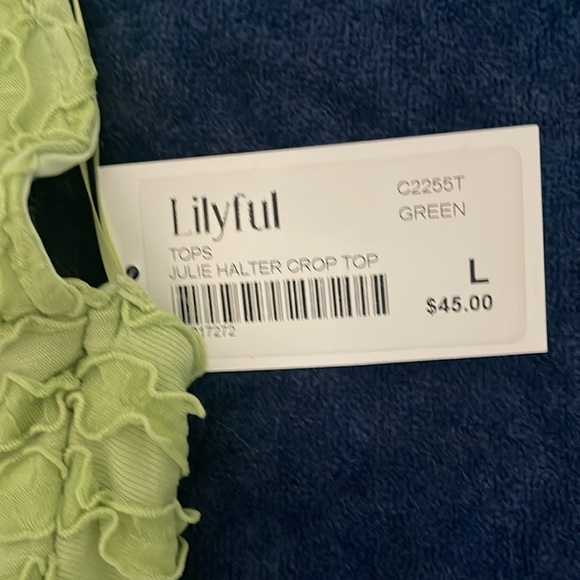 NWT Lilyful “Julie” Halter Crop Top, L - Picture 2 of 5